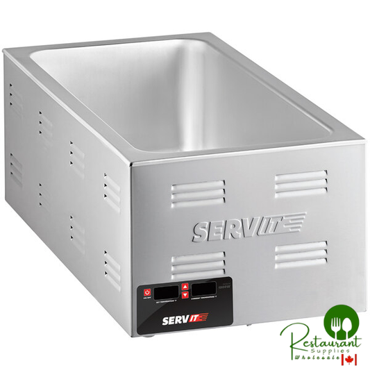 ServIt FW150L 12" x 27" 4/3 Size Electric Countertop Food Warmer with Digital Controls - 120V, 1500W