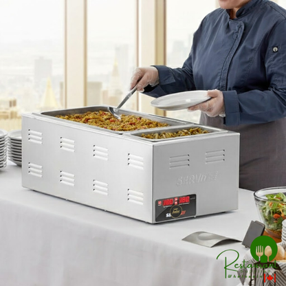 ServIt FW150L 12" x 27" 4/3 Size Electric Countertop Food Warmer with Digital Controls - 120V, 1500W