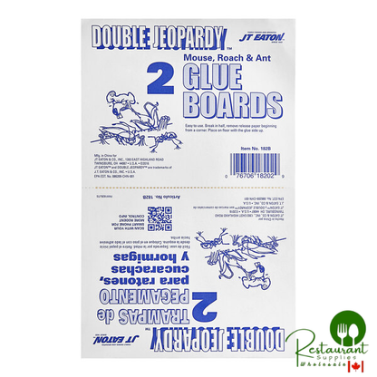 JT Eaton 182B 8 1/2" x 5 1/4" Double Jeopardy Mouse Glue Board - 72/Case