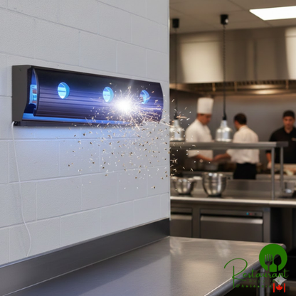 Curtron Pest-Pro UC50 Green UV Flying Insect Light with Trap Glue Boards - 110V, 15W