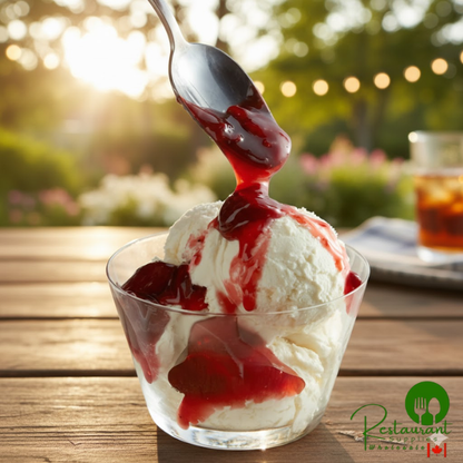 I.Rice 1/2 Gallon Strawberry Dessert/Sundae Topping - 6/Case