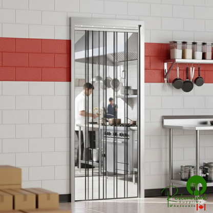 Curtron SD-MESH-4884 48" x 84" Mesh Strip Door / Insect Barrier and Bug Curtain