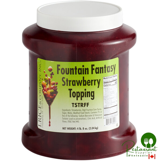 I.Rice 1/2 Gallon Strawberry Dessert/Sundae Topping - 6/Case