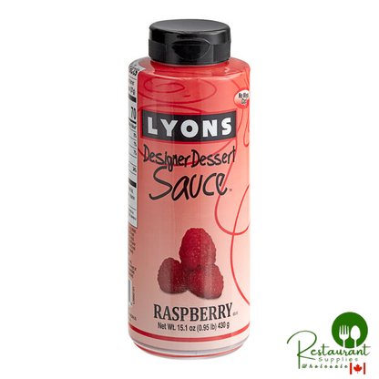 Lyons Designer Dessert Raspberry Flavoring Sauce 12 fl. oz. (15.1 oz.) - 12/Case