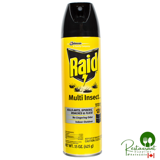 SC Johnson Raid® 300819 15 oz. Aerosol Multi Insect Bug Killer Spray - 12/Case