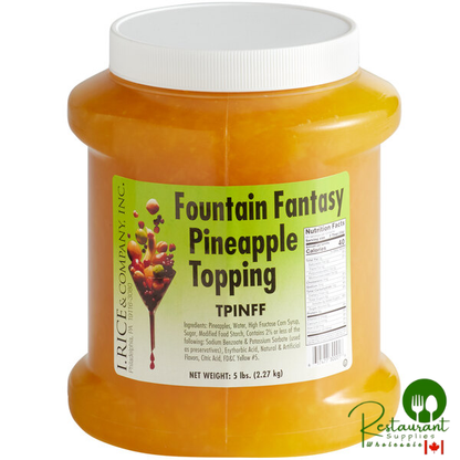 I. Rice 1/2 Gallon Pineapple Dessert / Sundae Topping - 6/Case