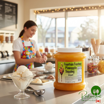I. Rice 1/2 Gallon Pineapple Dessert / Sundae Topping - 6/Case