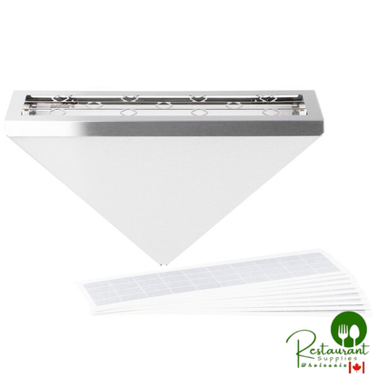 Curtron PEST PRO 150 Stainless Steel Insect Trap Wall Sconce with 10 Insect Trap Glue Boards, 1800 sq. ft. Coverage - 120V, 50W