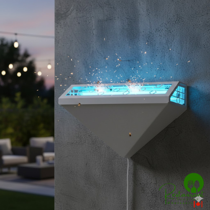 Curtron PEST PRO 150 White Insect Trap Wall Sconce with 10 Insect Trap Glue Boards, 1800 sq. ft. Coverage - 120V, 50W