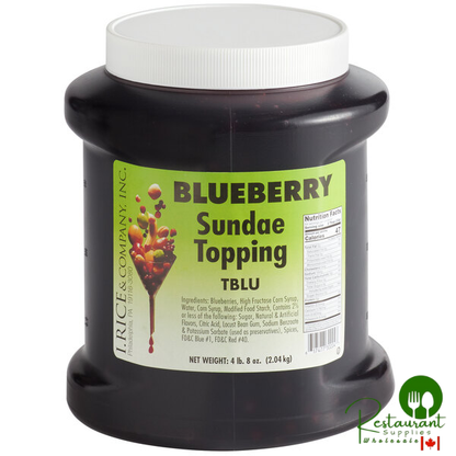 I. Rice 1/2 Gallon Blueberry Dessert / Sundae Topping - 6/Case