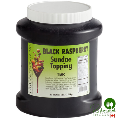 I. Rice 1/2 Gallon Black Raspberry Dessert / Sundae Topping