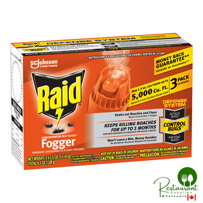 SC Johnson 377971 Raid® 1.5 oz. Concentrated Deep Reach Fogger - 36/Case