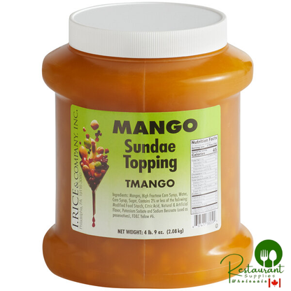 I. Rice 1/2 Gallon Mango Sunrise Dessert / Sundae Topping - 6/Case
