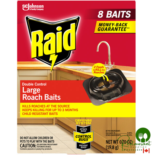SC Johnson Raid® 334863 Double Control 8-Count Large Roach Baits - 6/Case