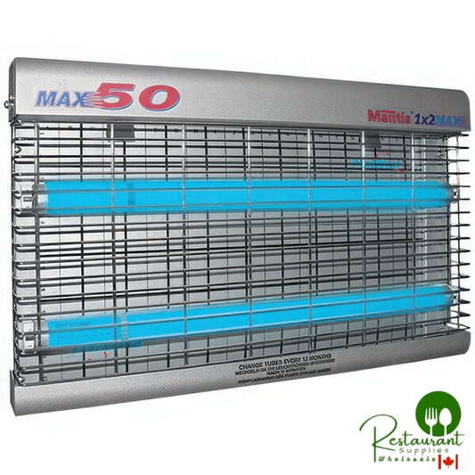 PestWest Mantis MAX50 125-000196 1x2 Gray Dual Voltage Insect Light Trap - 50W, 120V