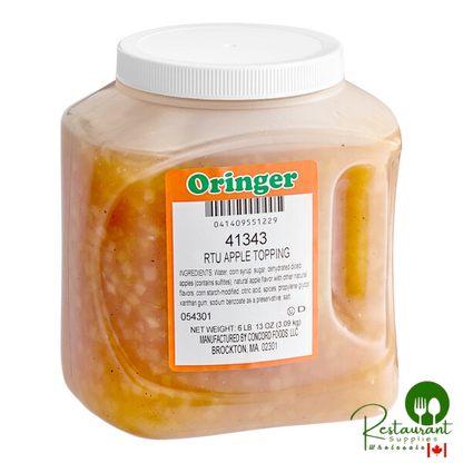 Oringer Apple Dessert / Sundae Topping 3/4 Gallon - 3/Case