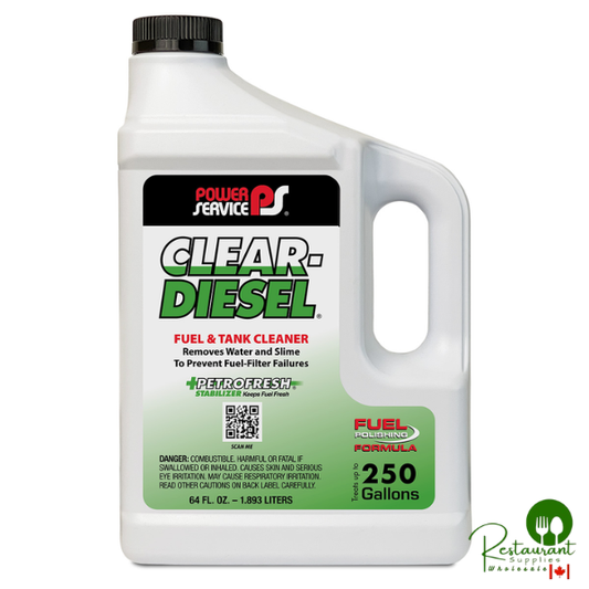 POWER SERVICE CLEAR DIESEL & FUEL TANK CLEANER 9264-06 – 64 OZ BOTTLE – CASE