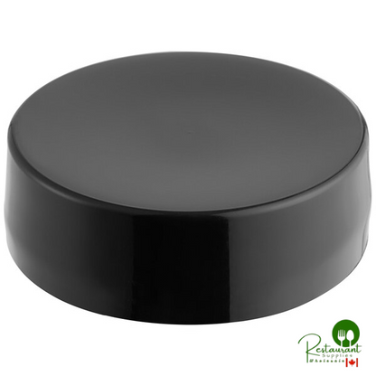 33/400 Black Continuous Thread Flat Lid with Foam Liner - 4,000/Case