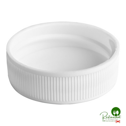 33/400 Matte White Continuous Thread Flat Lid with Foam Liner - 4,515/Case