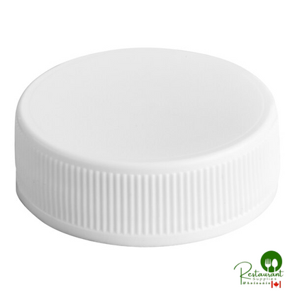 33/400 Matte White Continuous Thread Flat Lid with Foam Liner - 4,515/Case