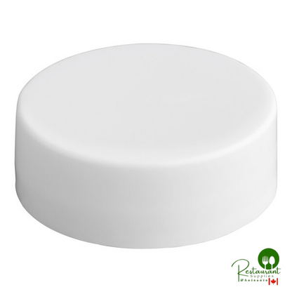 33/400 White Continuous Thread Flat Lid with Foam Liner - 4,515/Case