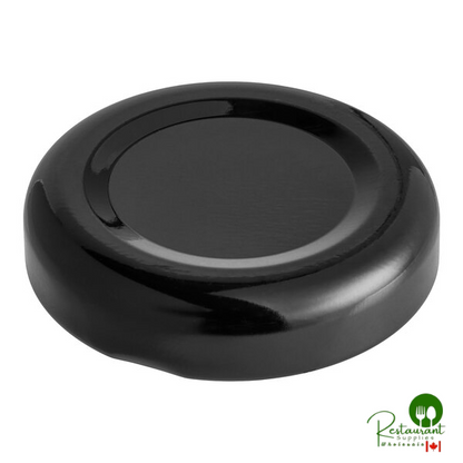 38 Lug Black Metal Lid with Plastisol Liner - 3,600/Case