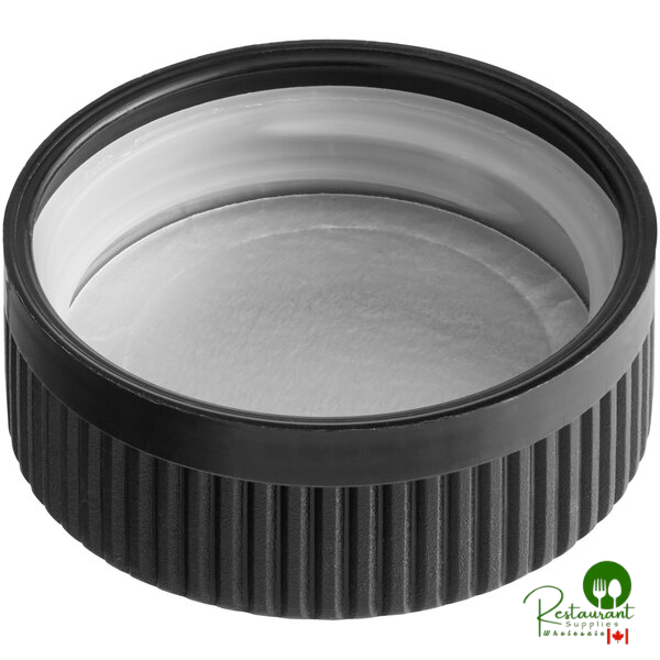 38/400 Black Child-Resistant Cap with Heat Induction Liner and Instruction Text - 1,500/Case - additional view