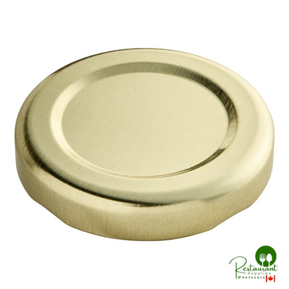 43 Lug Gold Metal Lid with Plastisol Liner - 3,400/Case