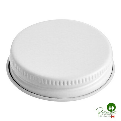 43/400 White Metal Lid with Plastisol Liner - 3,200/Case