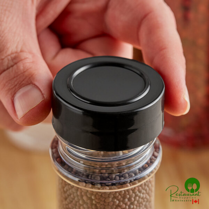 43/485 Black Unlined Polypropylene Spice Cap - 1,400/Case - view 3