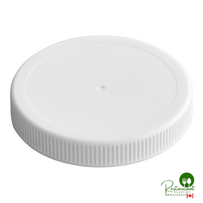 70/400 Unlined White Ribbed Plastic Cap - 850/Case