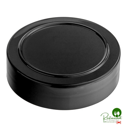63/485 Black Unlined Polypropylene Spice Cap - 600/Case