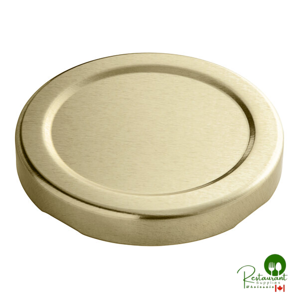 58 Lug Gold Metal Lid with Plastisol Liner - 1,600/Case