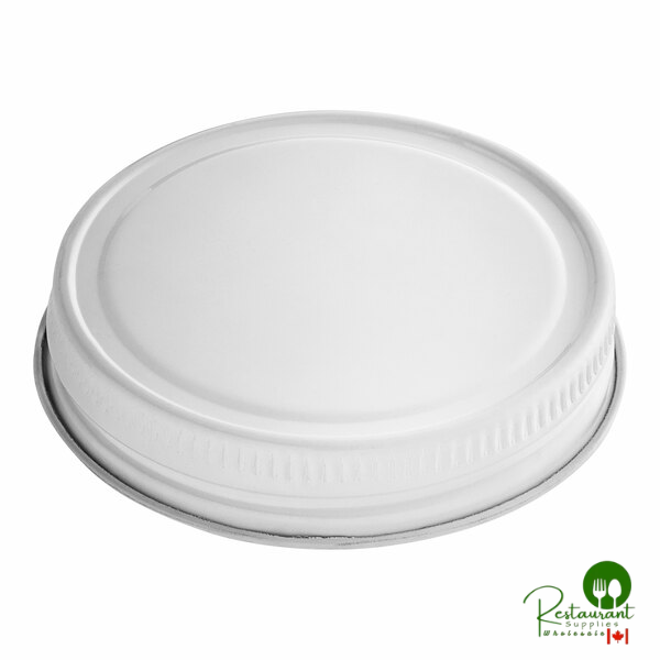 53/400 White Metal Lid with Plastisol Liner - 1,900/Case