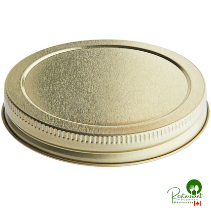 89/400 Gold Metal Lid with Plastisol Liner - 525/Case