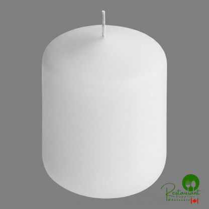 Hollowick 3" Ivory Wax Pillar Candle - 12/Case