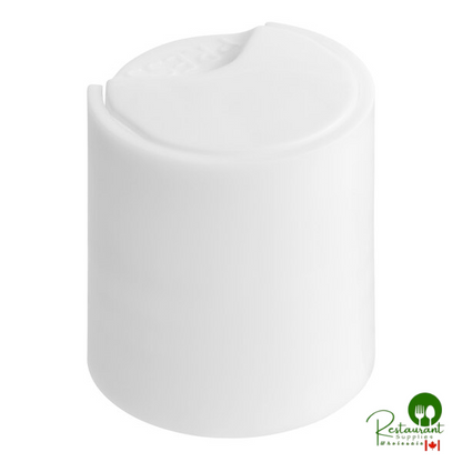 28/410 White Unlined Disc Top Lid - 2,050/Case