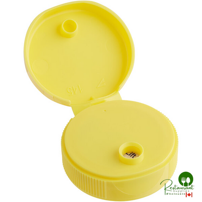 38/400 Red Plastic Flip Top Lid with Heat Induction Seal Liner - 1,700/Case
