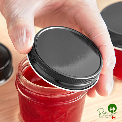 70/450 Black Metal Lid - 725/Case