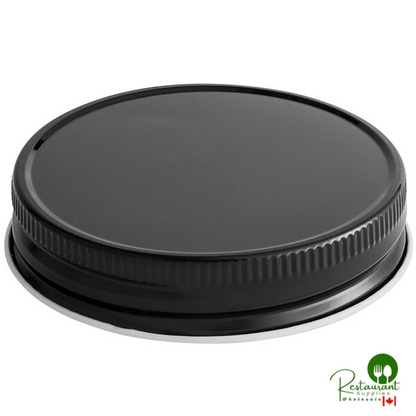 70/450 Black Metal Lid - 725/Case