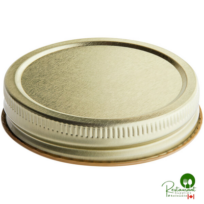 70/450 Gold Metal Lid with Plastisol Liner - 725/Case