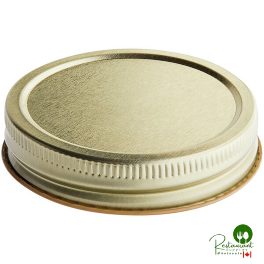 70/450 Gold Metal Lid with Plastisol Liner - 725/Case