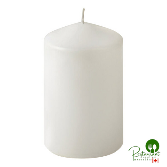 Hyoola Candles 3" x 6" White 90-Hour Pillar Candle - 6/Case