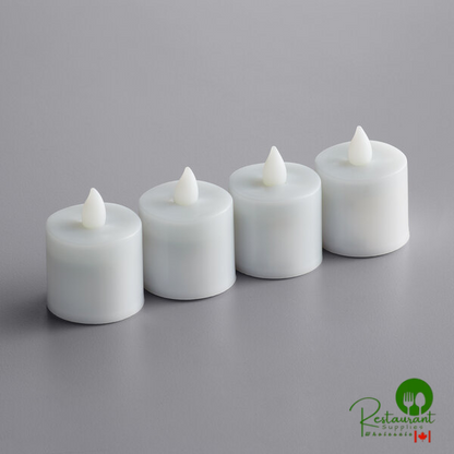 Sterno 60320 2.0 4 Piece 1 3/4" Amber Rechargeable Flameless Tea Light Set with Timer