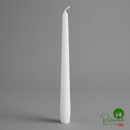 Hyoola Candles 10" White 8 Hour Taper Candle - 144/Case