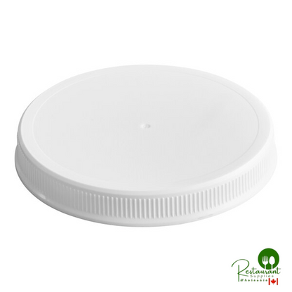 110/400 Black Ribbed Plastic Cap with Foam Liner - 736/Case