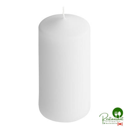 Hollowick 6" Ivory Wax Pillar Candle - 12/Case