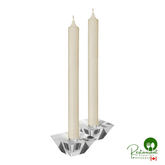 Hyoola Candles 10" Wool White 10-Hour Rustic Taper Candle - 144/Case