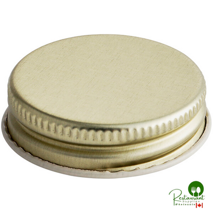 38/400 Gold Metal Lid with Plastisol Liner - 3,400/Case