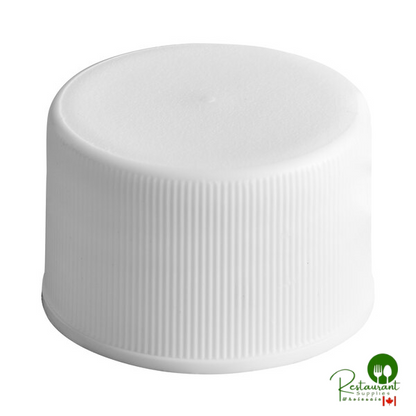 24/410 White Continuous Thread Lid with Foam Liner - 4,300/Case